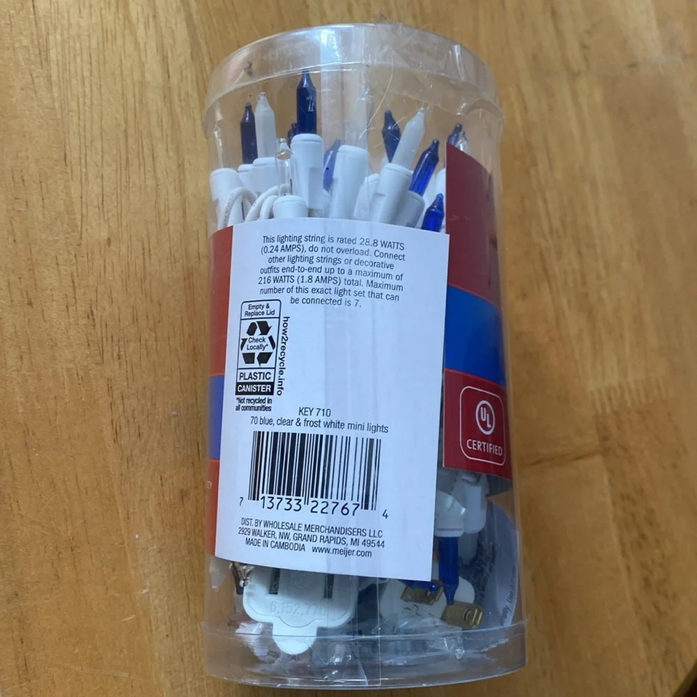 New Blue 70 clear & frost white mini lights Comes with 2 sets shown in picture